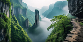 五星恩施懸浮之(zhi)旅鶴峰屏山(shān)·網紅(hong)獅子(zi)關·清(qing)江(jiang)·